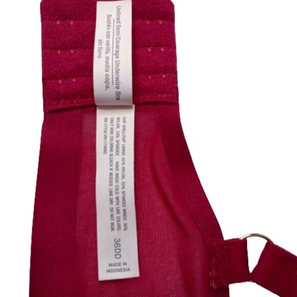 Auden Women's Mesh Unlined Demi Bra Size 36DD NWT - Picture 11 of 11